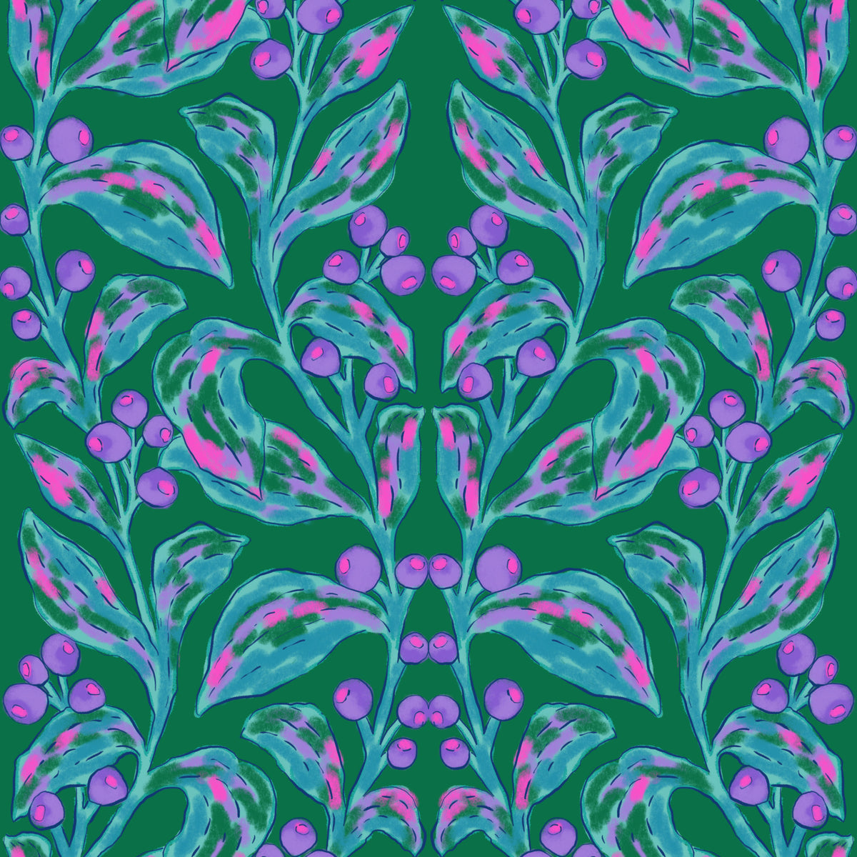 Berry Branch Symphony Wallpaper⁠ in your room — zoomed