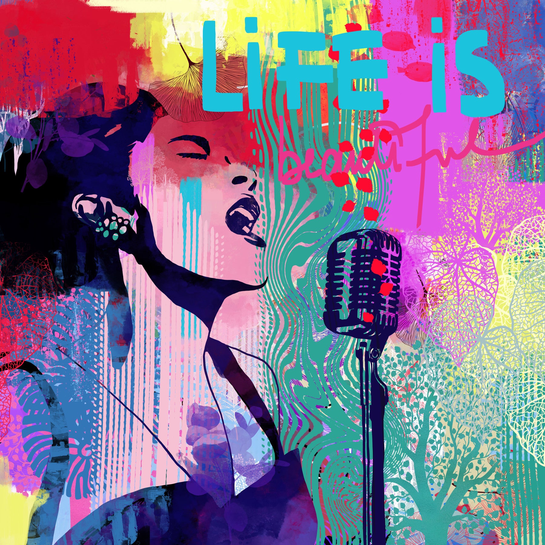 Sunday Blues Wall Mural