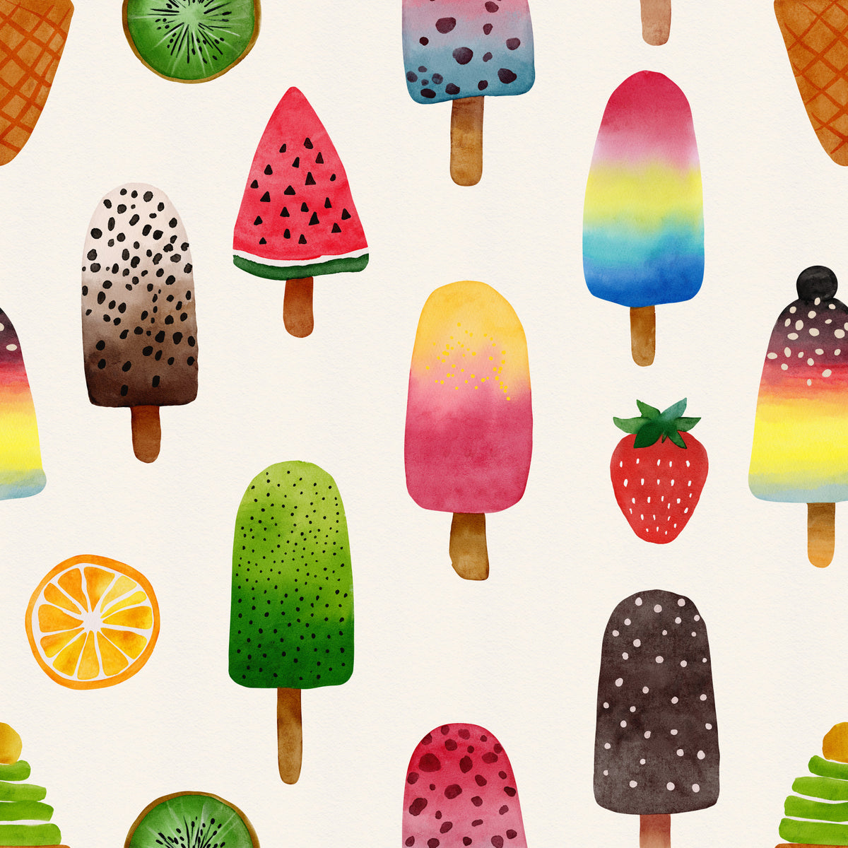 Summer Ice Pops Wallpaper⁠ in your room — zoomed