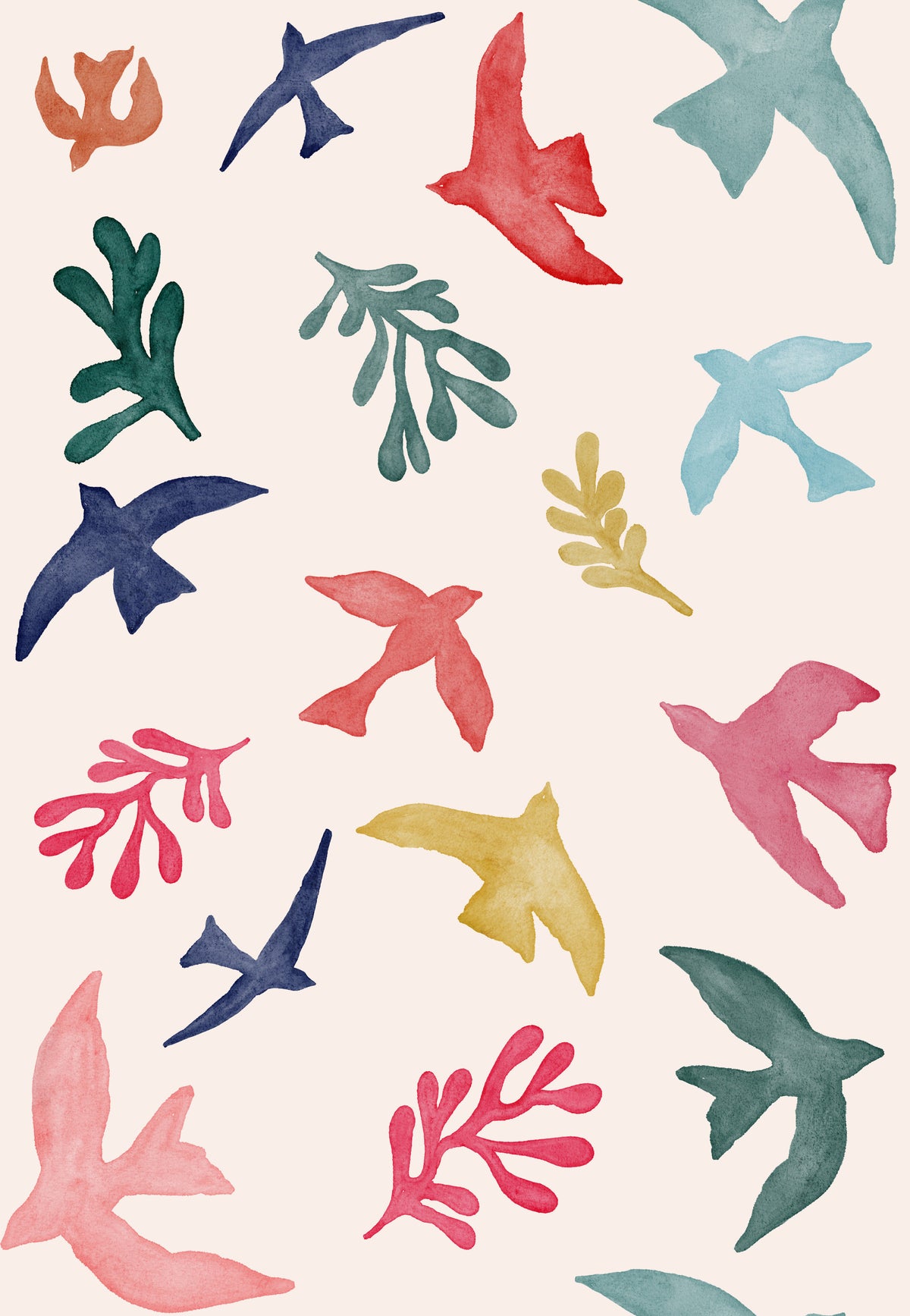 Bright Freedom Birds Wallpaper⁠ in your room — zoomed