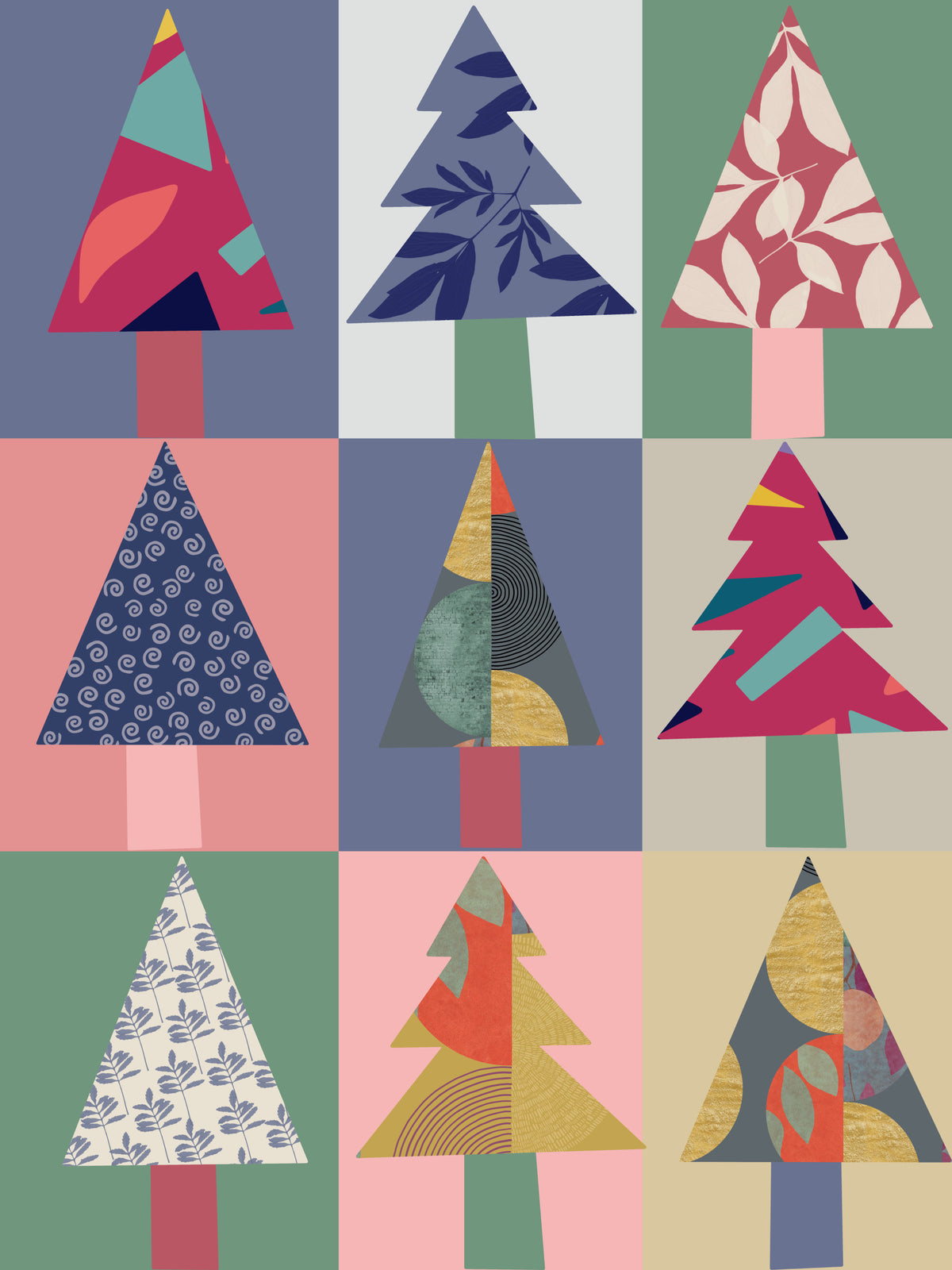 Festive Forest Wallpaper⁠ in your room — zoomed