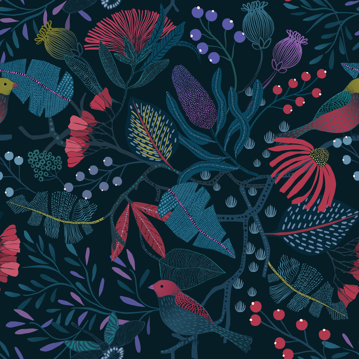 Wonderforest Wallpaper⁠ in your room — zoomed