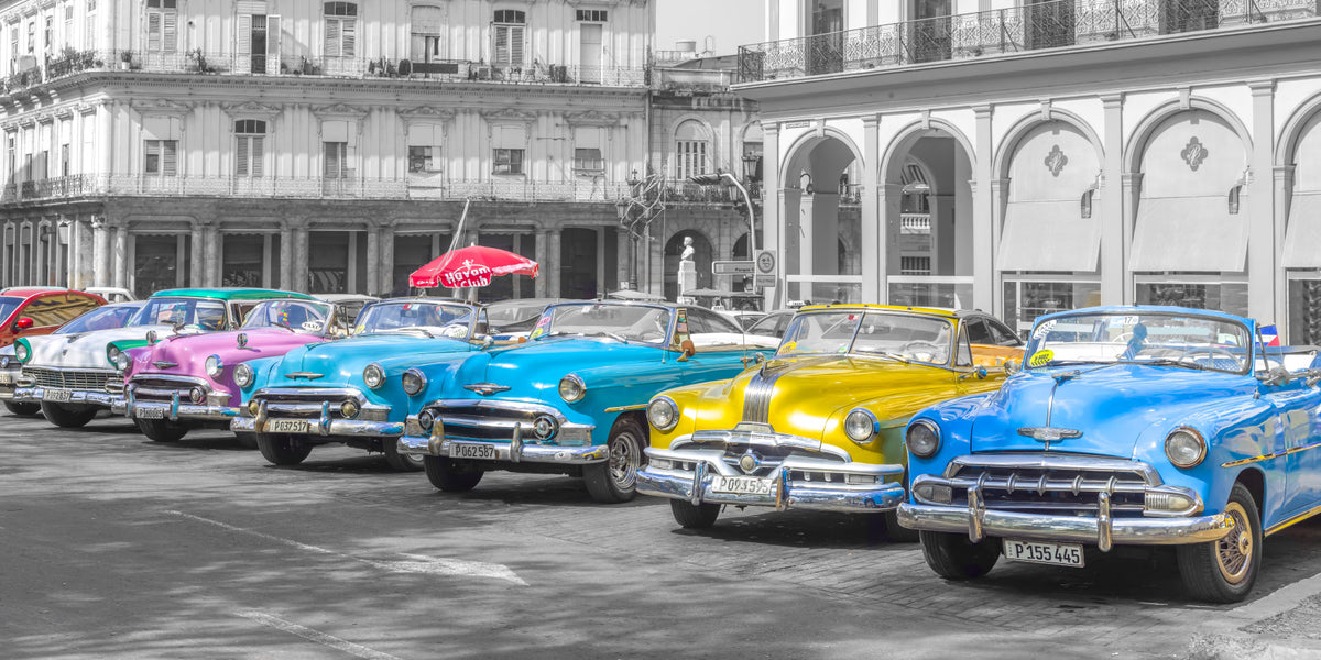 Old-school Rides Wall Mural in your room — zoomed