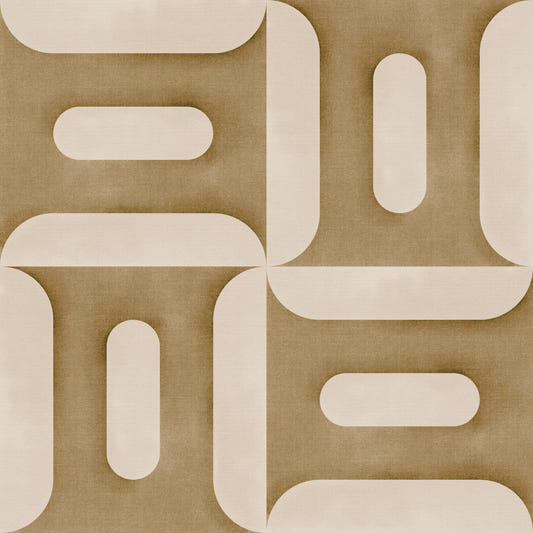 Modern Textured Geometries Camel Wallpaper⁠