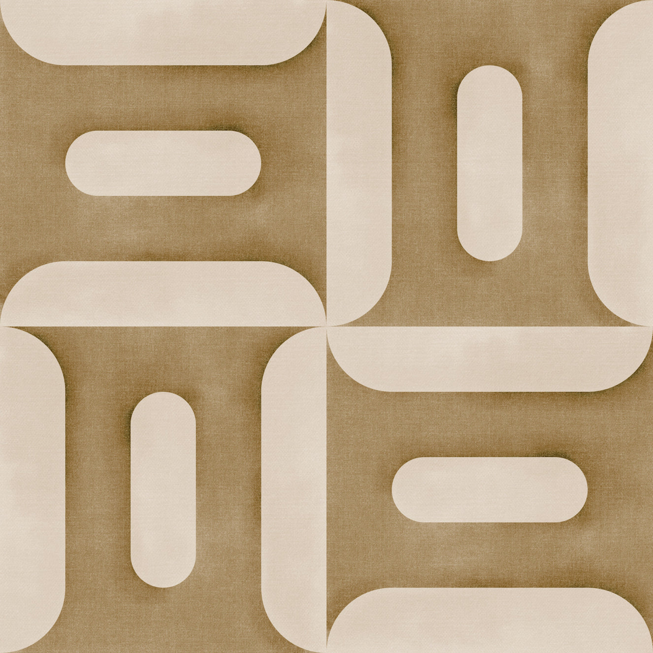 Modern Textured Geometries Camel Wallpaper⁠