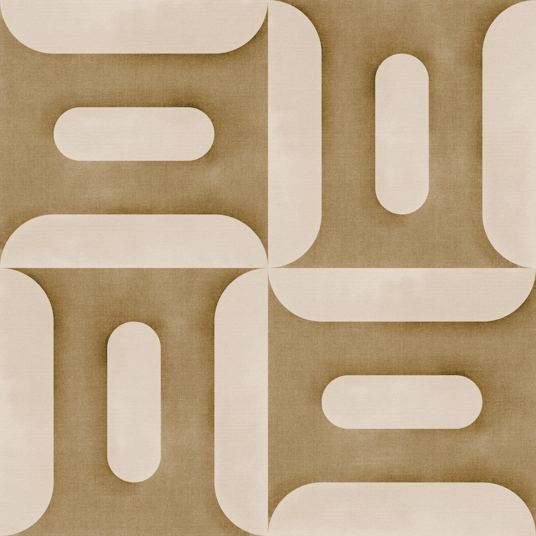 Modern Textured Geometries Camel Wallpaper⁠