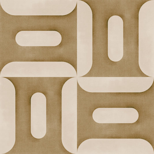 Modern Textured Geometries Camel Wallpaper⁠