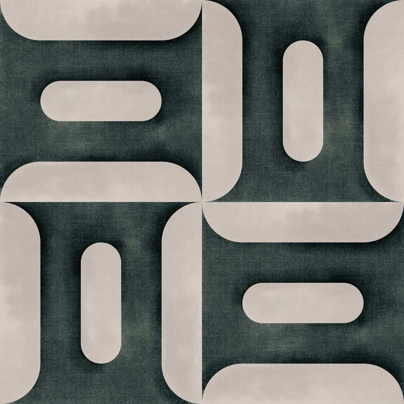 Modern Textured Geometries Vintage Denim Wallpaper⁠