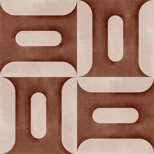 Modern Textured Geometries Copper Wallpaper⁠