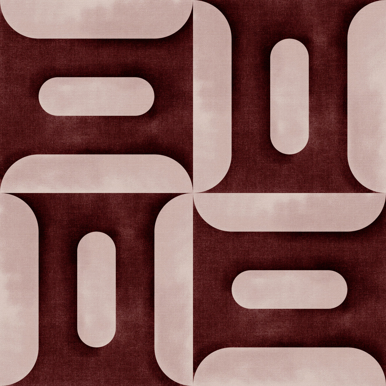 Modern Textured Geometries Wine Wallpaper⁠
