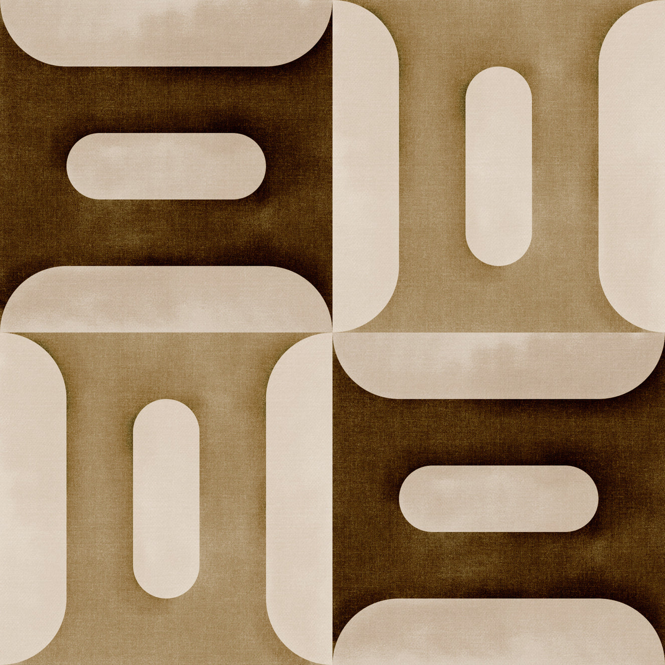 Modern Textured Geometries Earthy Wallpaper⁠