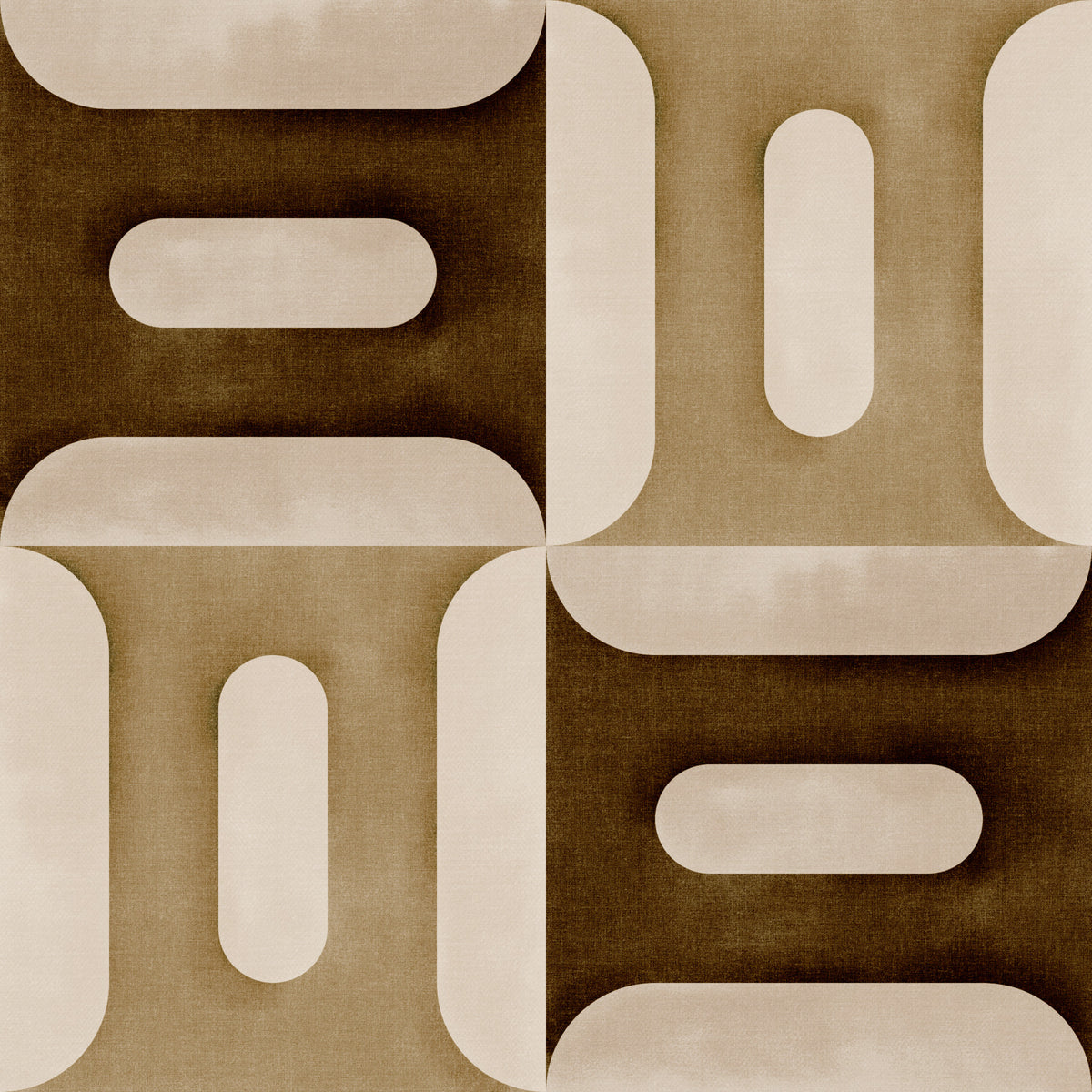 Modern Textured Geometries Earthy Wallpaper⁠ in your room — zoomed
