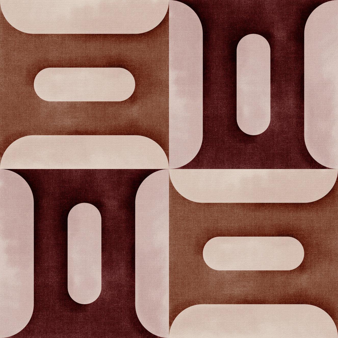 Modern Textured Geometries Clay Wallpaper⁠