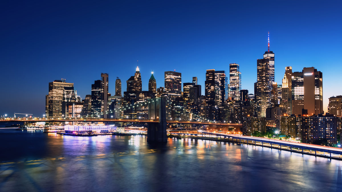 Night Metropolis Wall Mural in your room