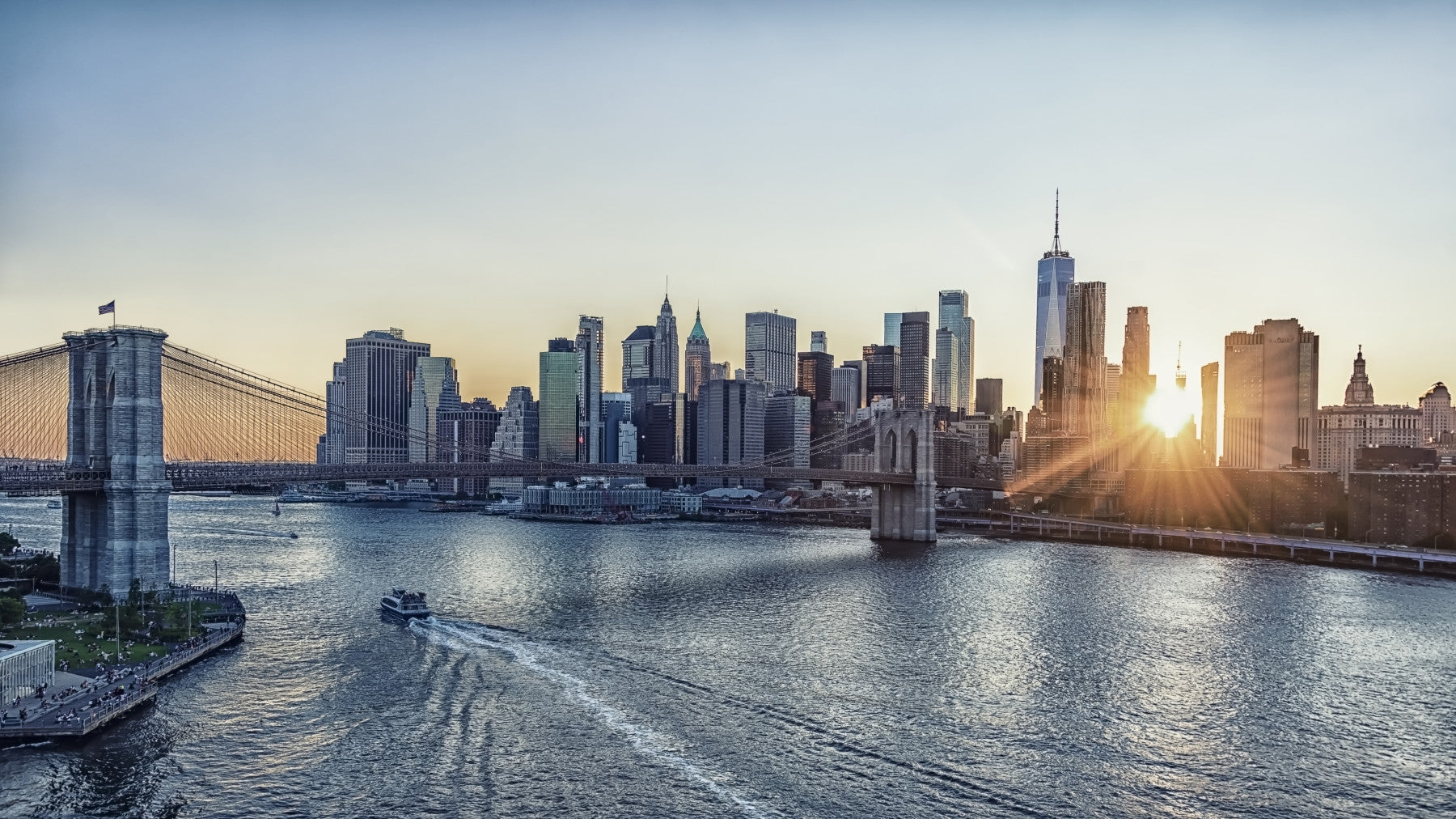 NYC Skyline at Dawn Wall Mural