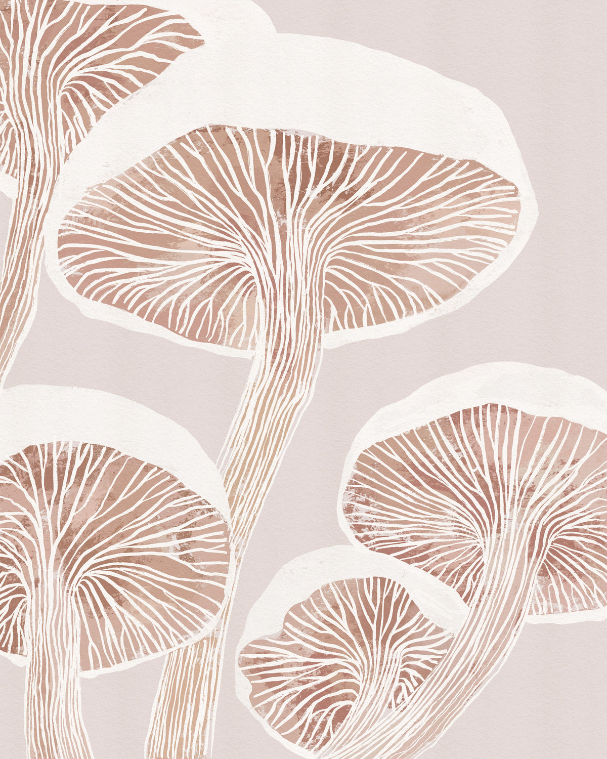 Fungi Forest Charm Wall Mural in your room