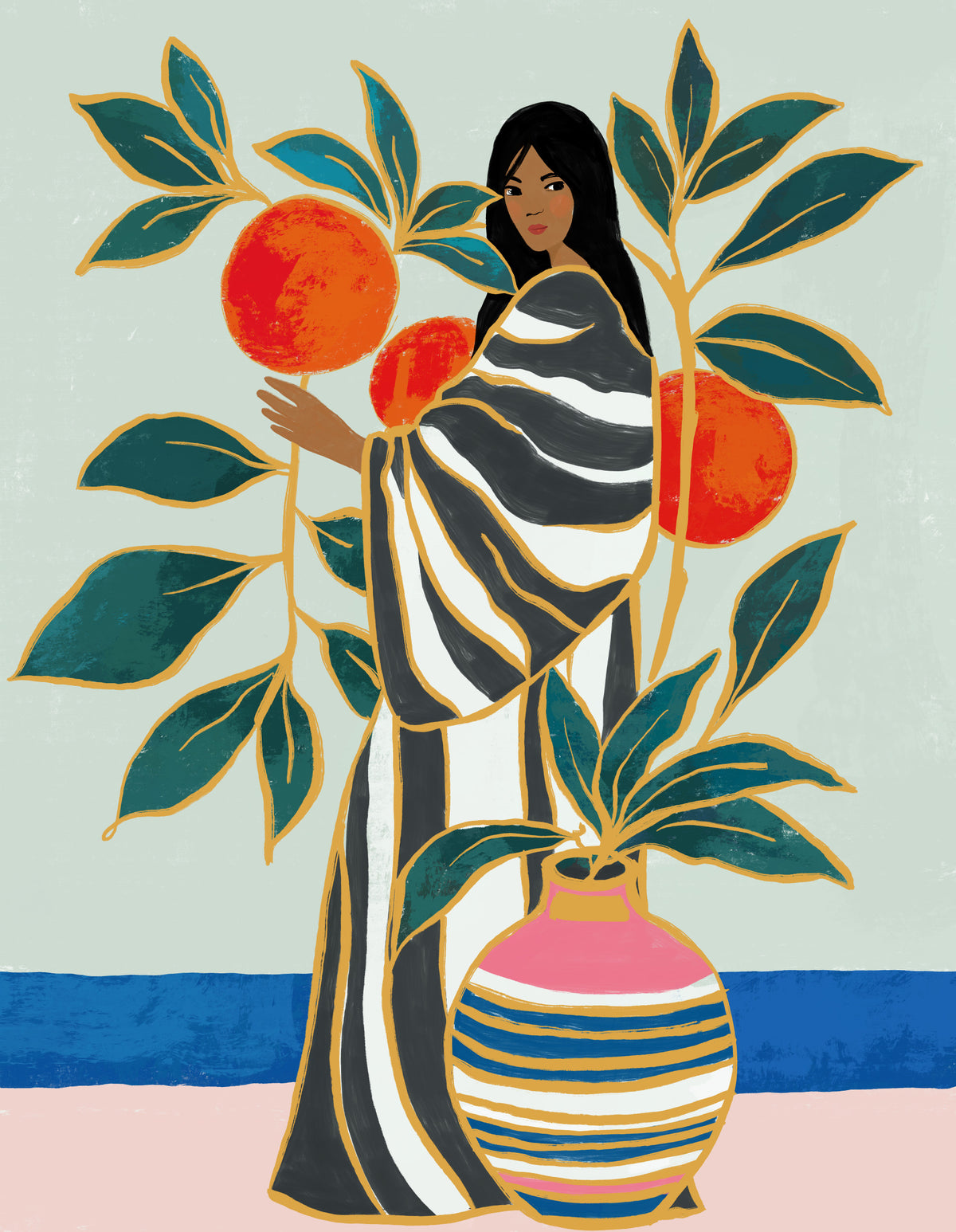 The Keeper of Oranges Wall Mural in your room