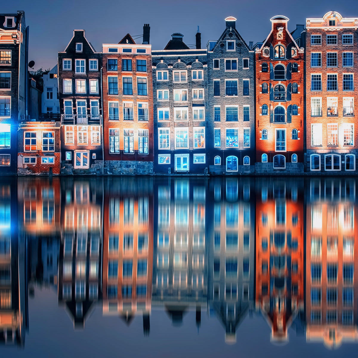 Colorful Amsterdam  Wall Mural in your room — zoomed