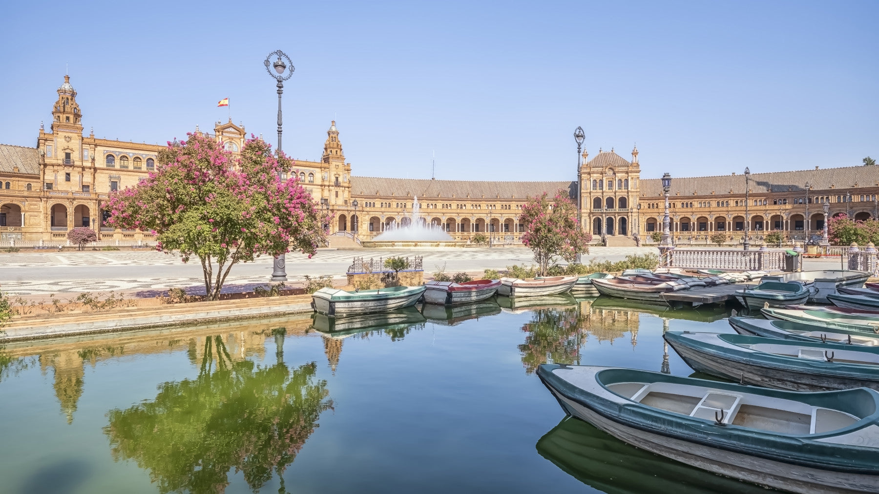 Plaza de España Charm Wall Mural in your room — zoomed