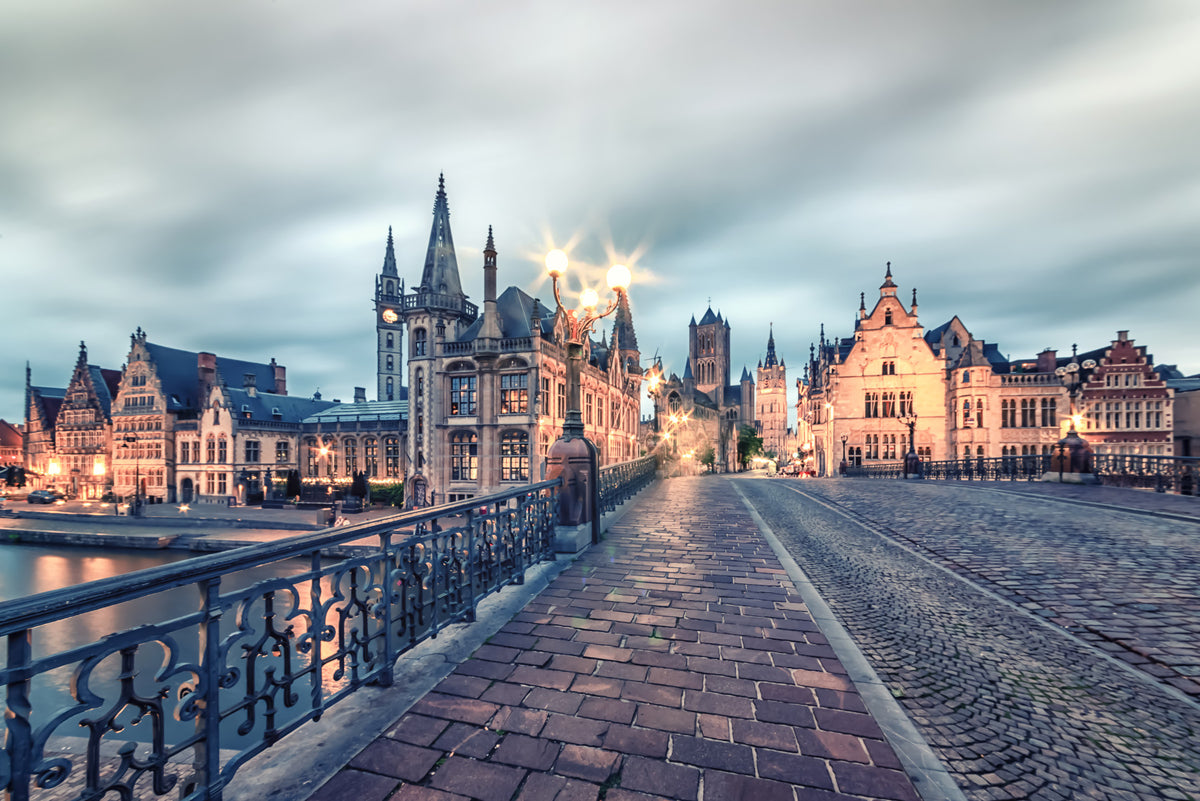 Ghent's Twilight Glow Wall Mural