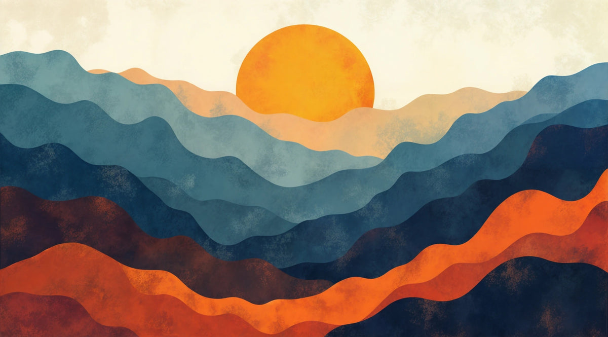 Layered Horizon Wall Mural in your room