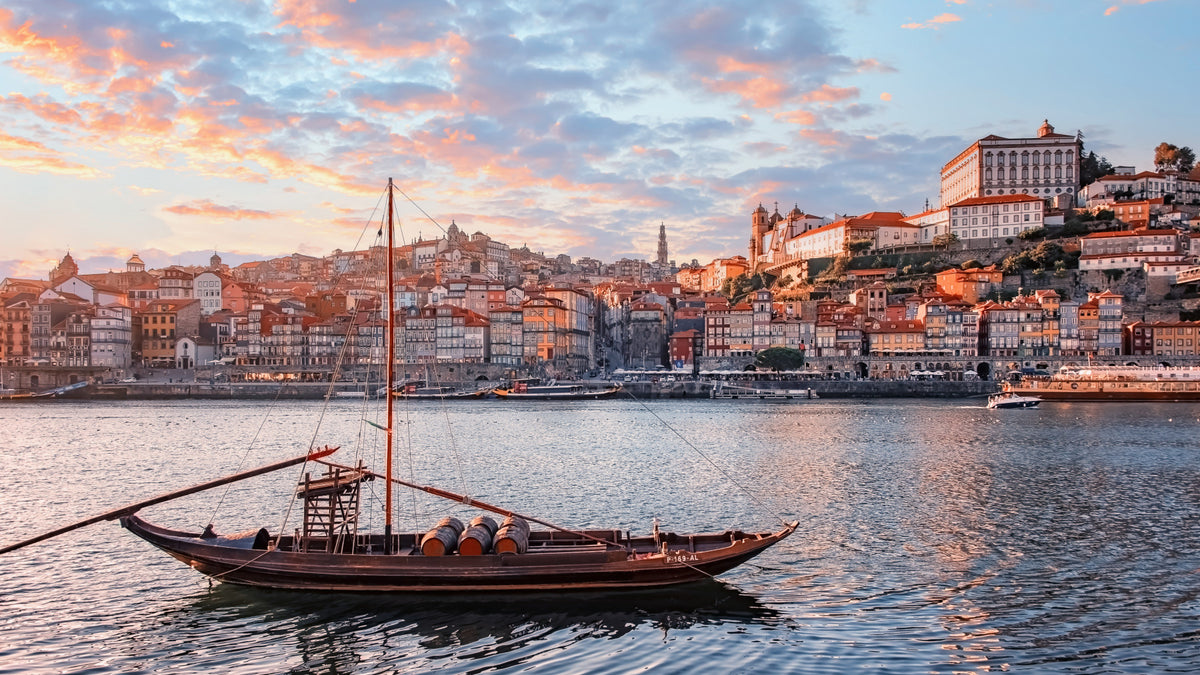 Porto Sunset Glow Wall Mural in your room
