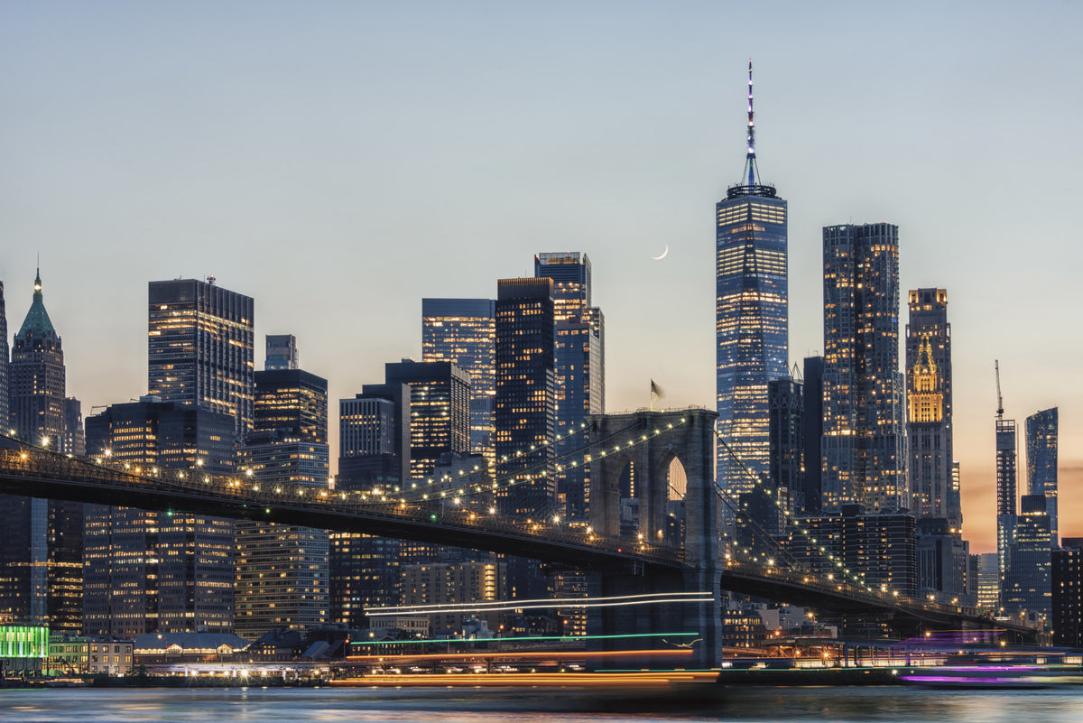 NYC Skyline at Twilight Wall Mural in your room