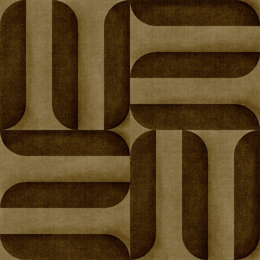 Modern Textured Signs Umber Wallpaper⁠