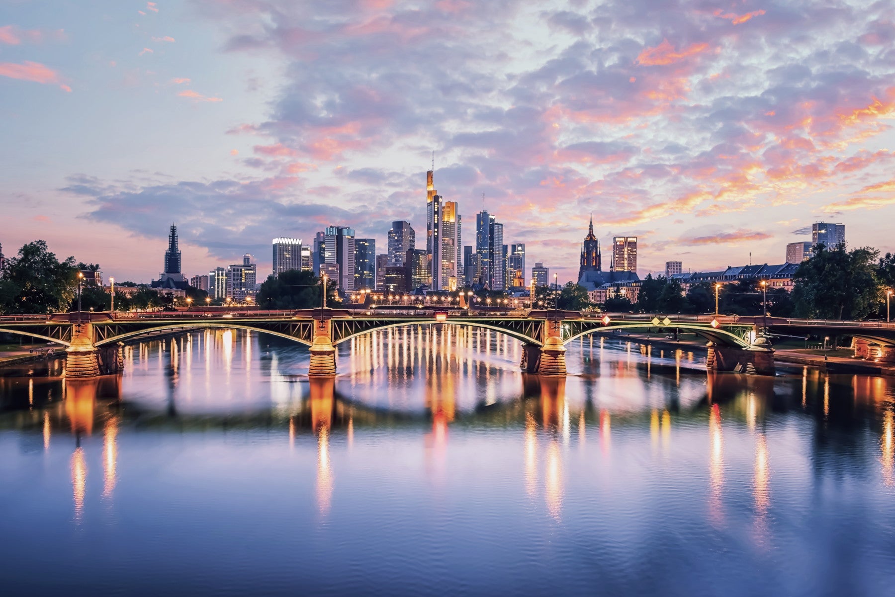 Frankfurt Dawn Wall Mural