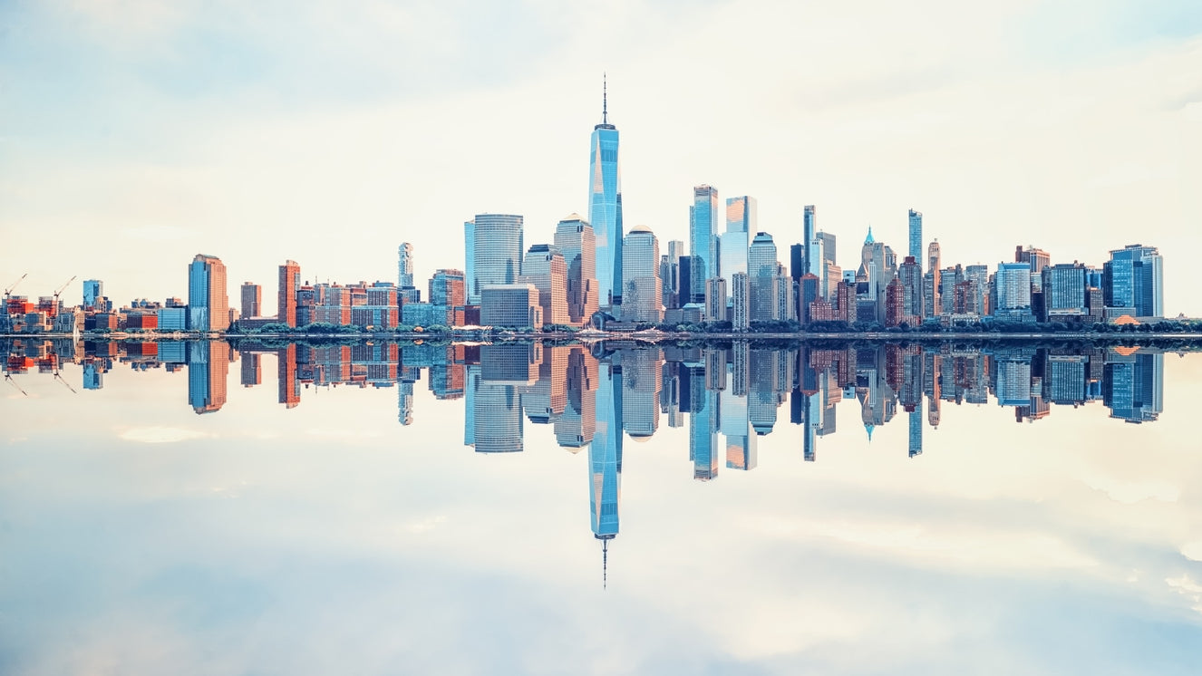 Mirrored Metropolis Wall Mural