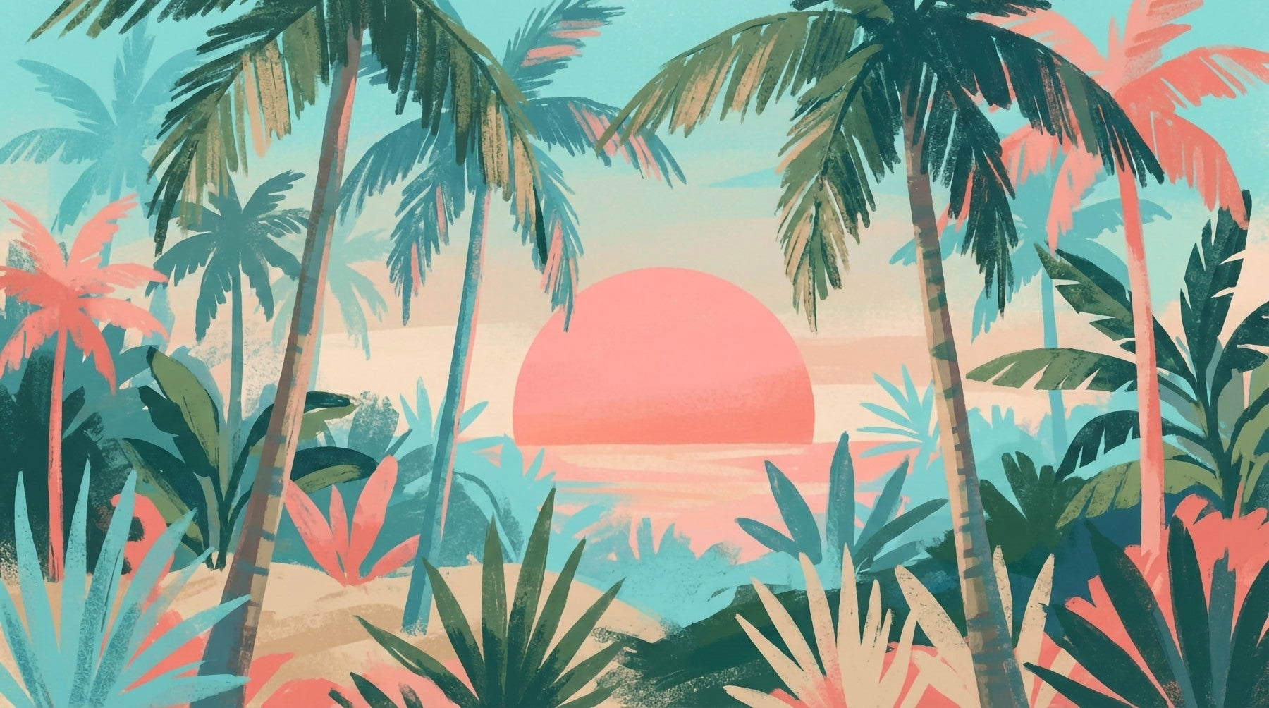 Tropical Calm Wall Mural