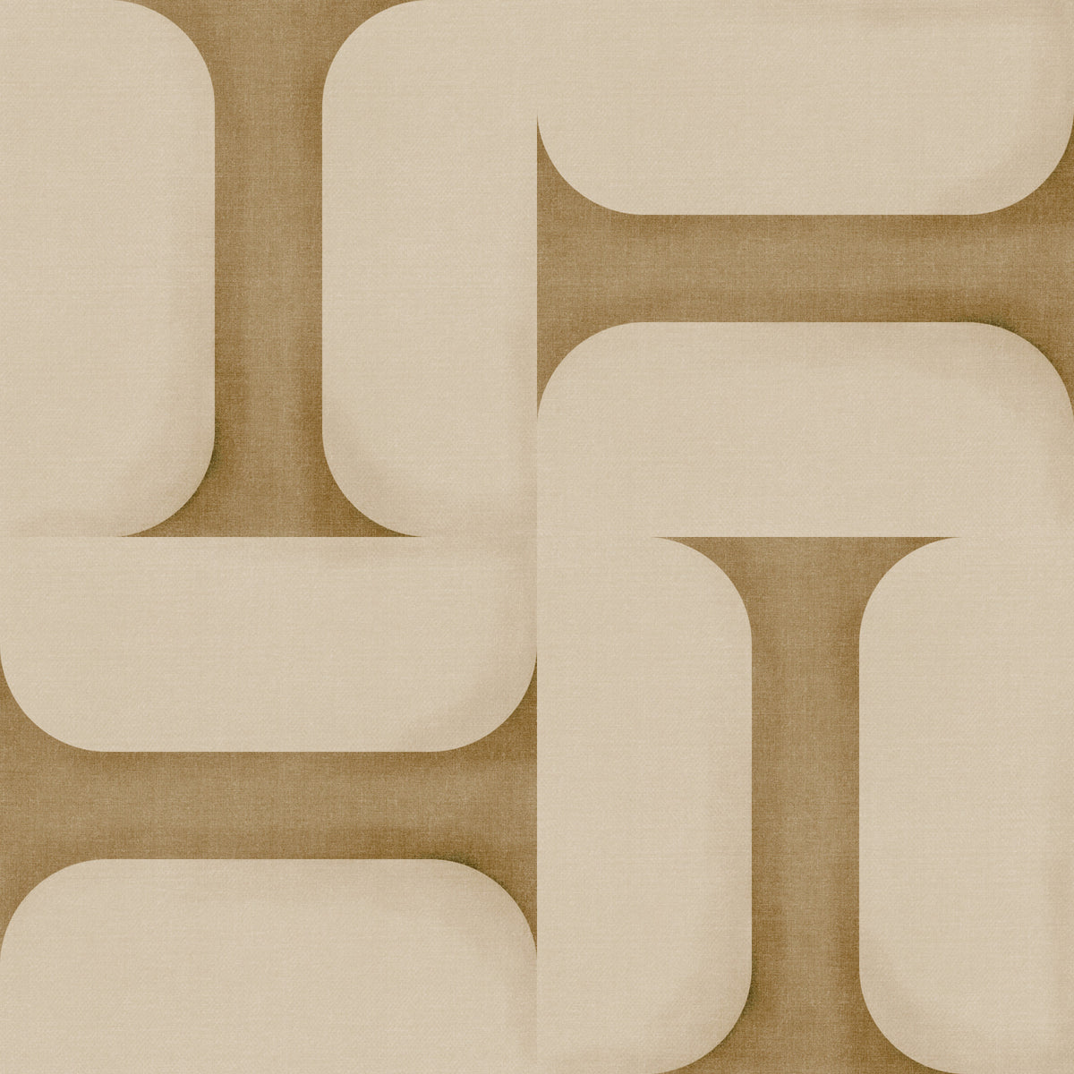 Modern Textured Tiles Camel Wallpaper⁠ in your room — zoomed