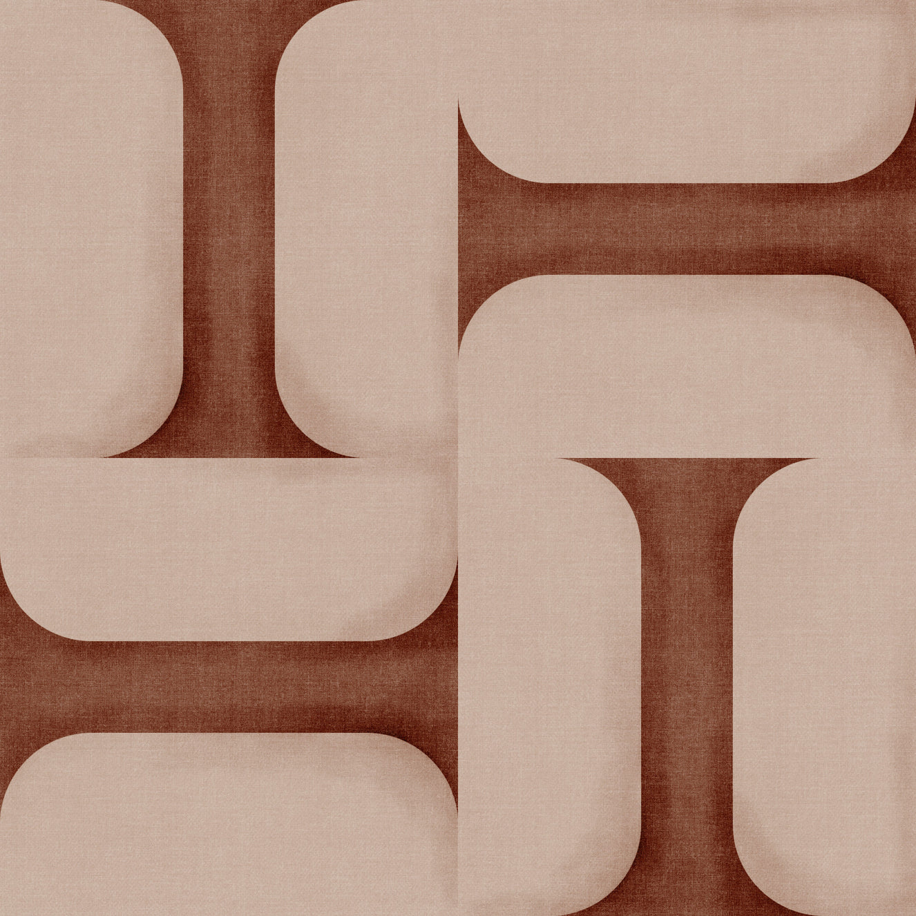 Modern Textured Tiles Copper Wallpaper⁠