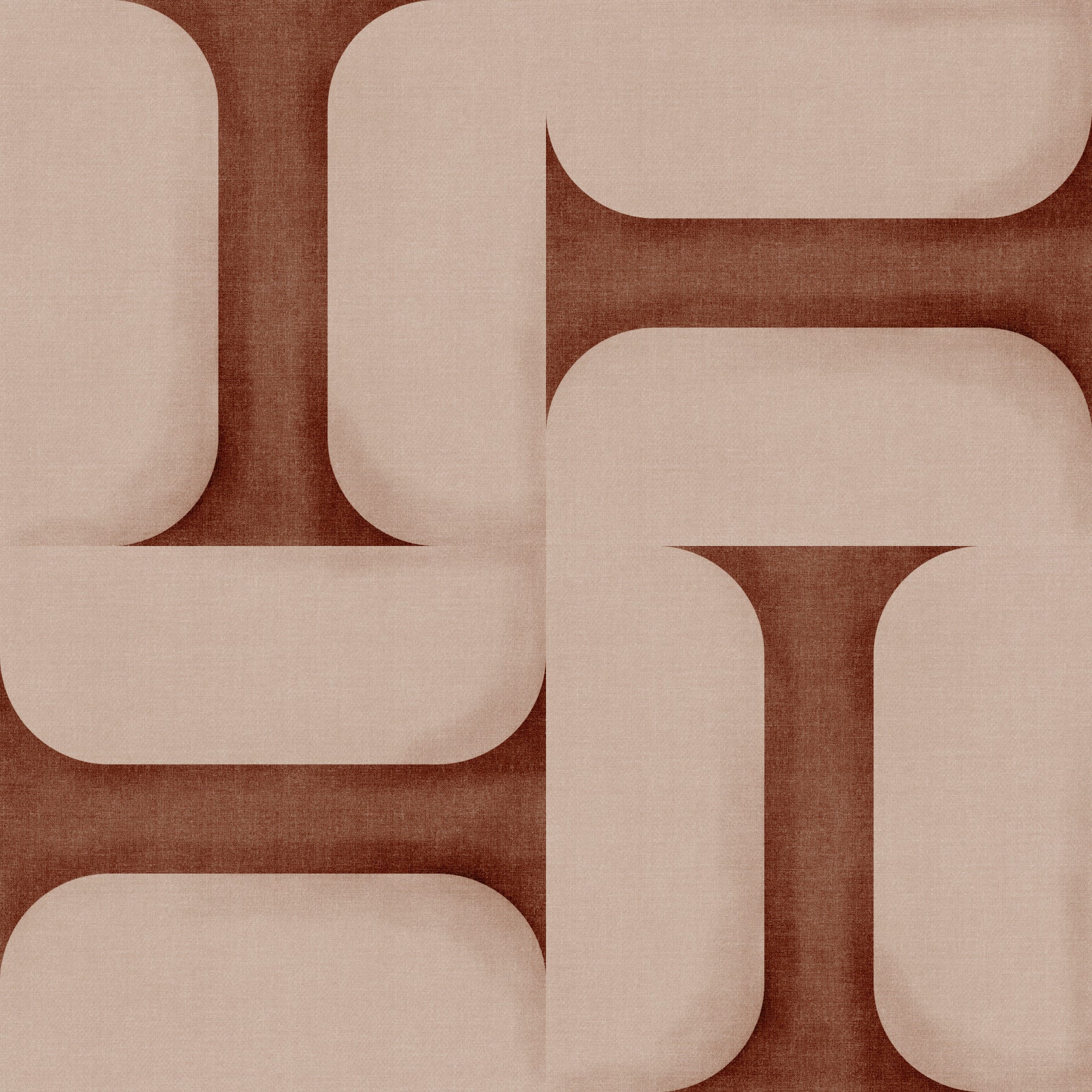 Modern Textured Tiles Copper Wallpaper⁠