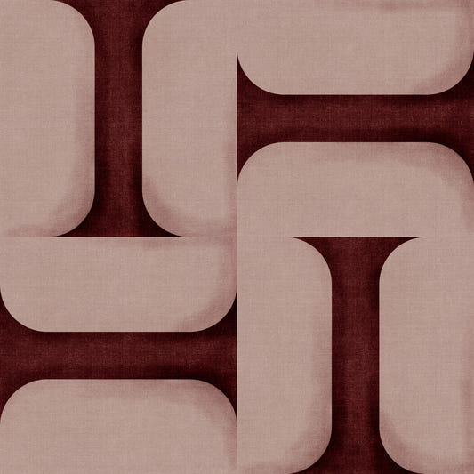 Modern Textured Tiles Wine Wallpaper⁠