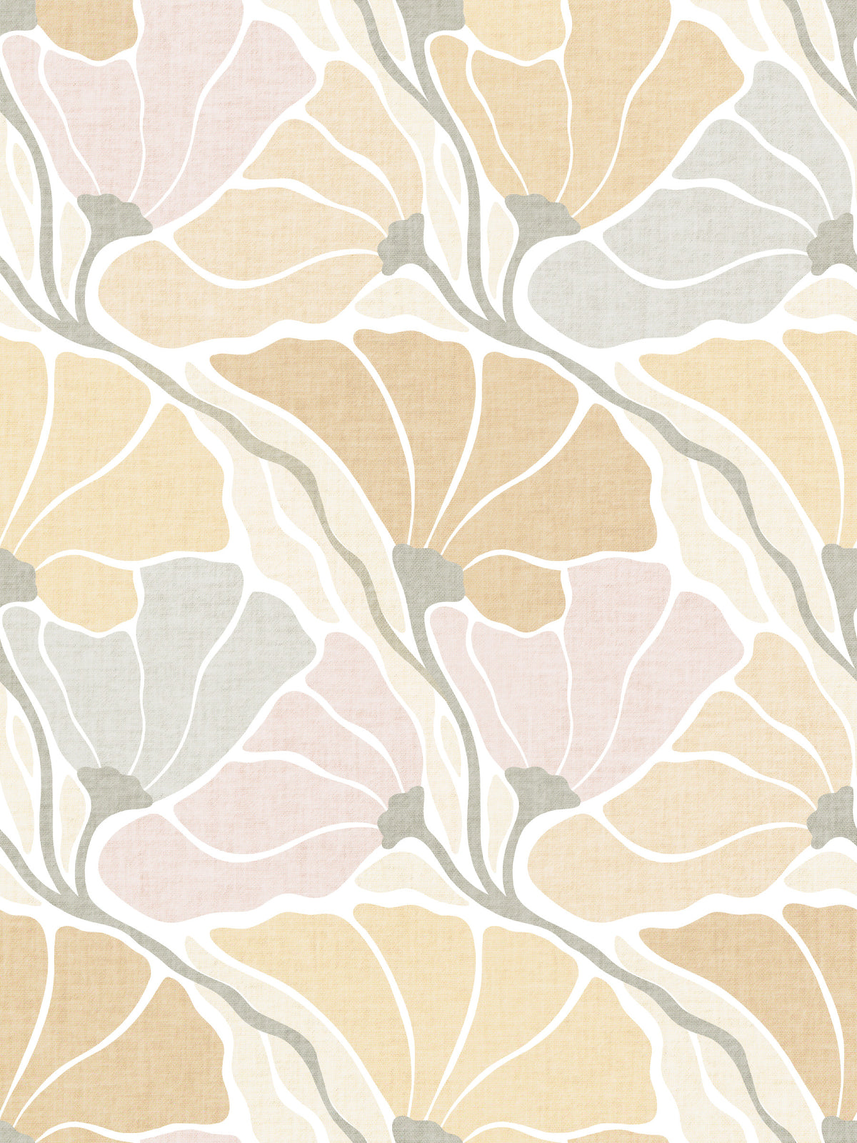 Art Nouveau Botanica Fan Flow - Earthy Tones Wallpaper⁠ in your room