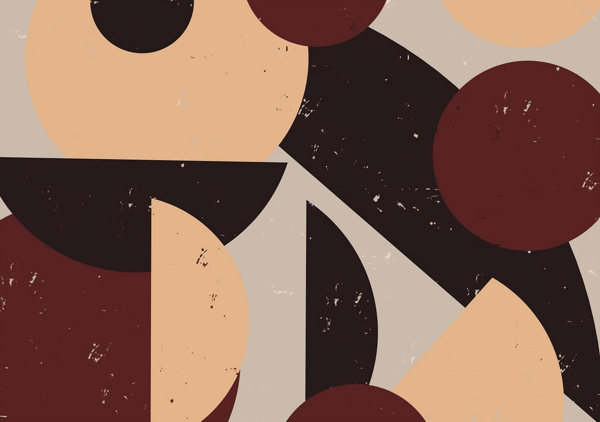 Bold Retro Earthy-toned  Wall Mural in your room