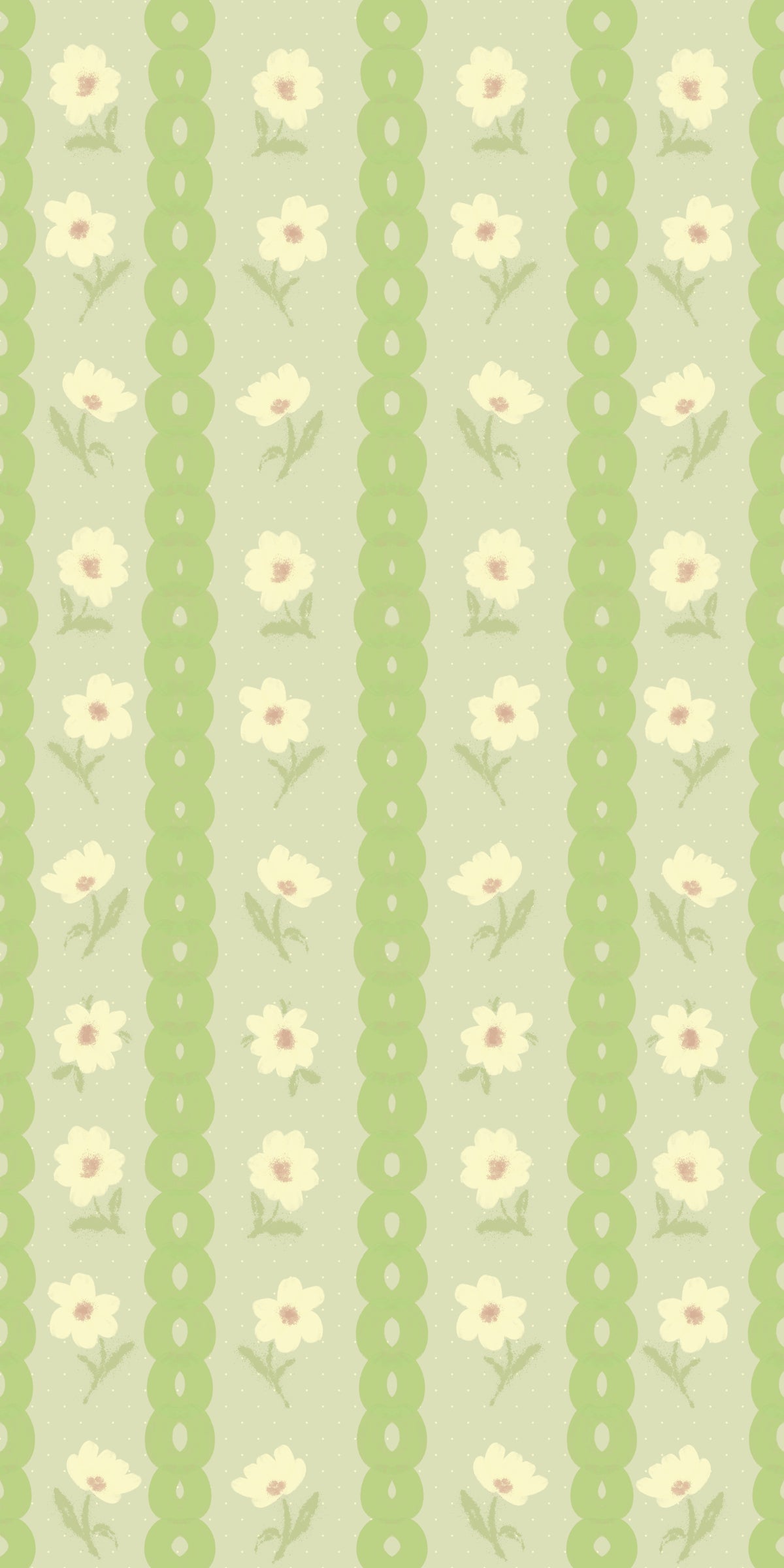 Vintage Bloom Rows Wallpaper⁠ in your room