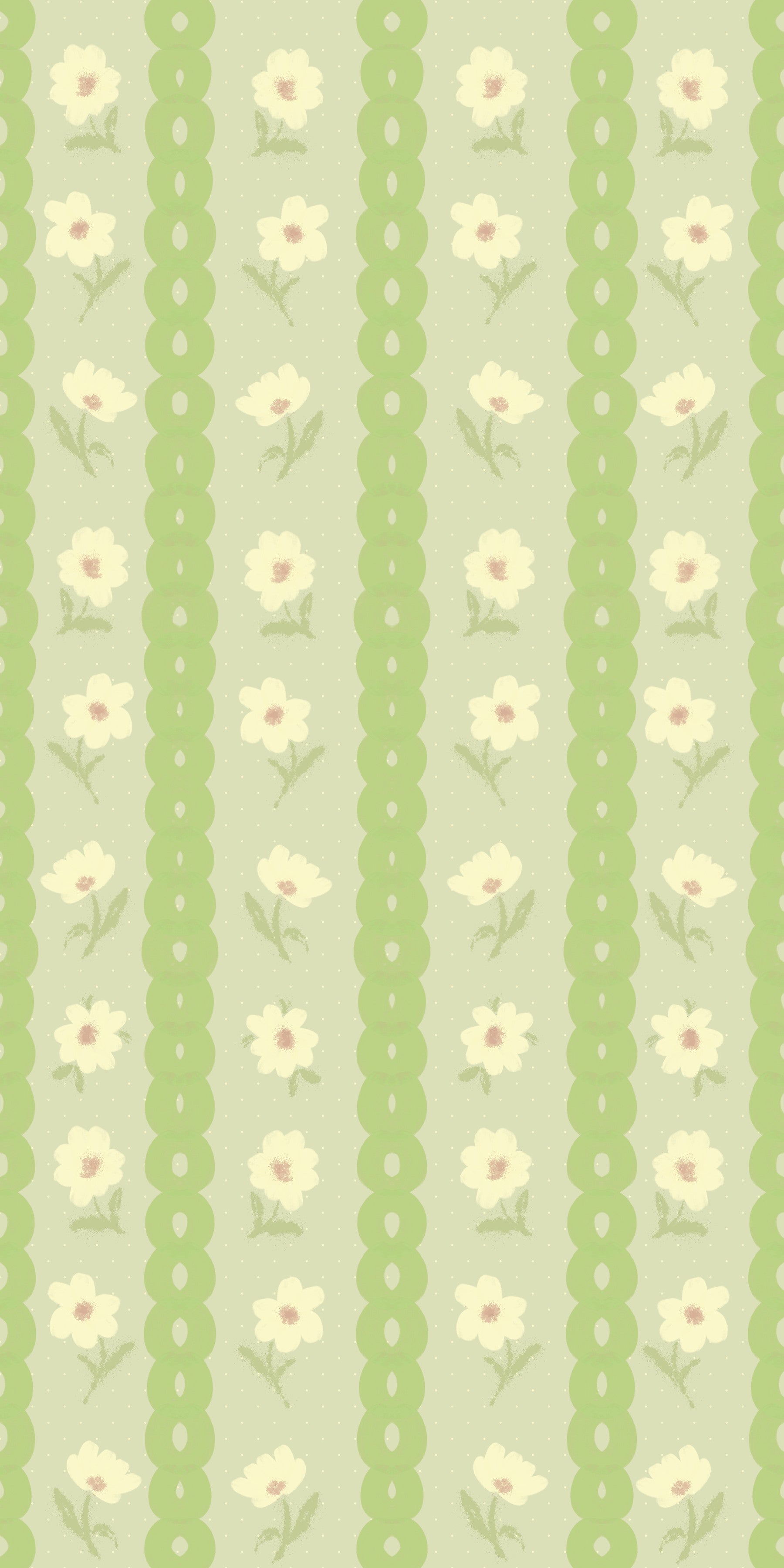 Vintage Bloom Rows Wallpaper⁠