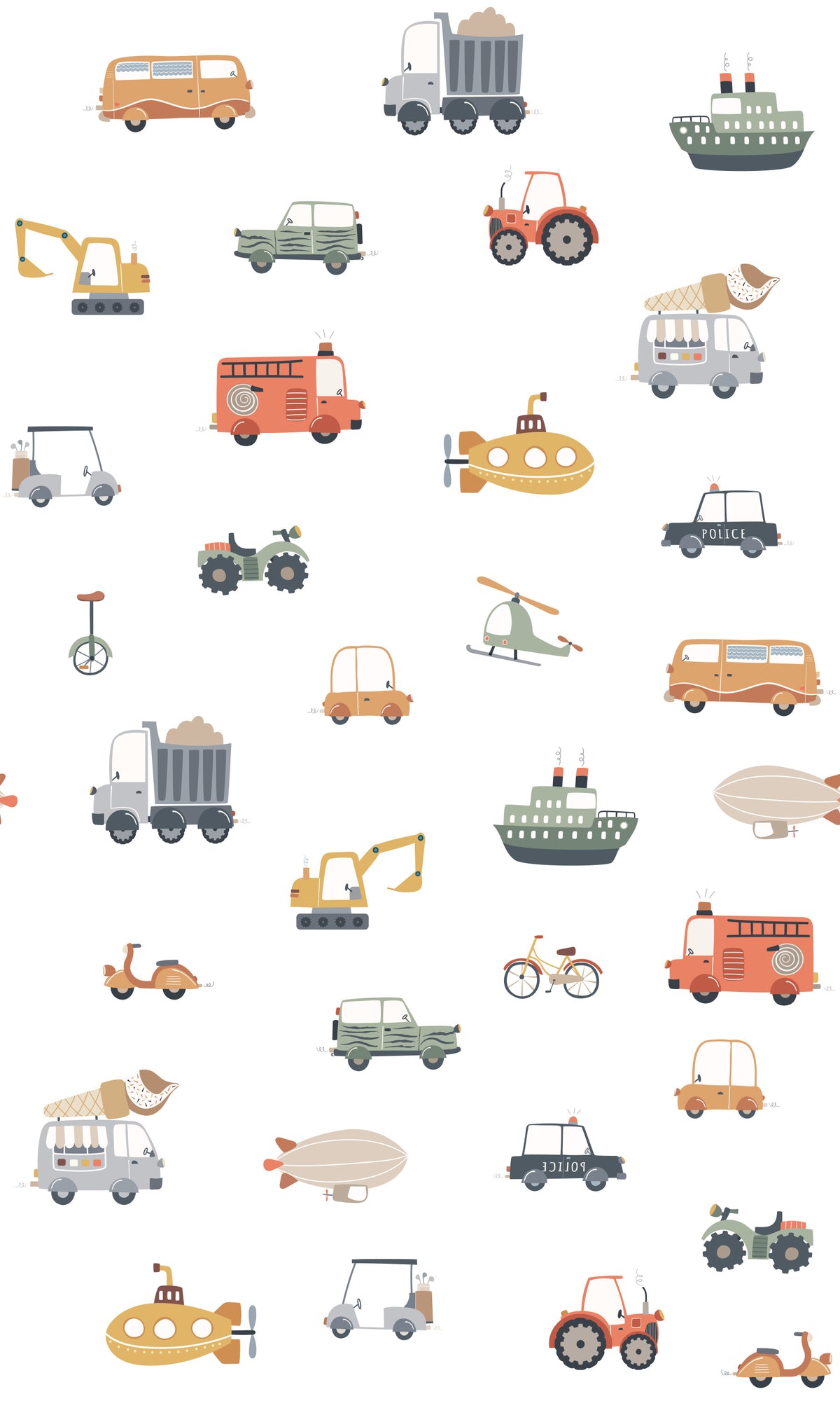 Transportation Fun Wallpaper⁠ in your room — zoomed