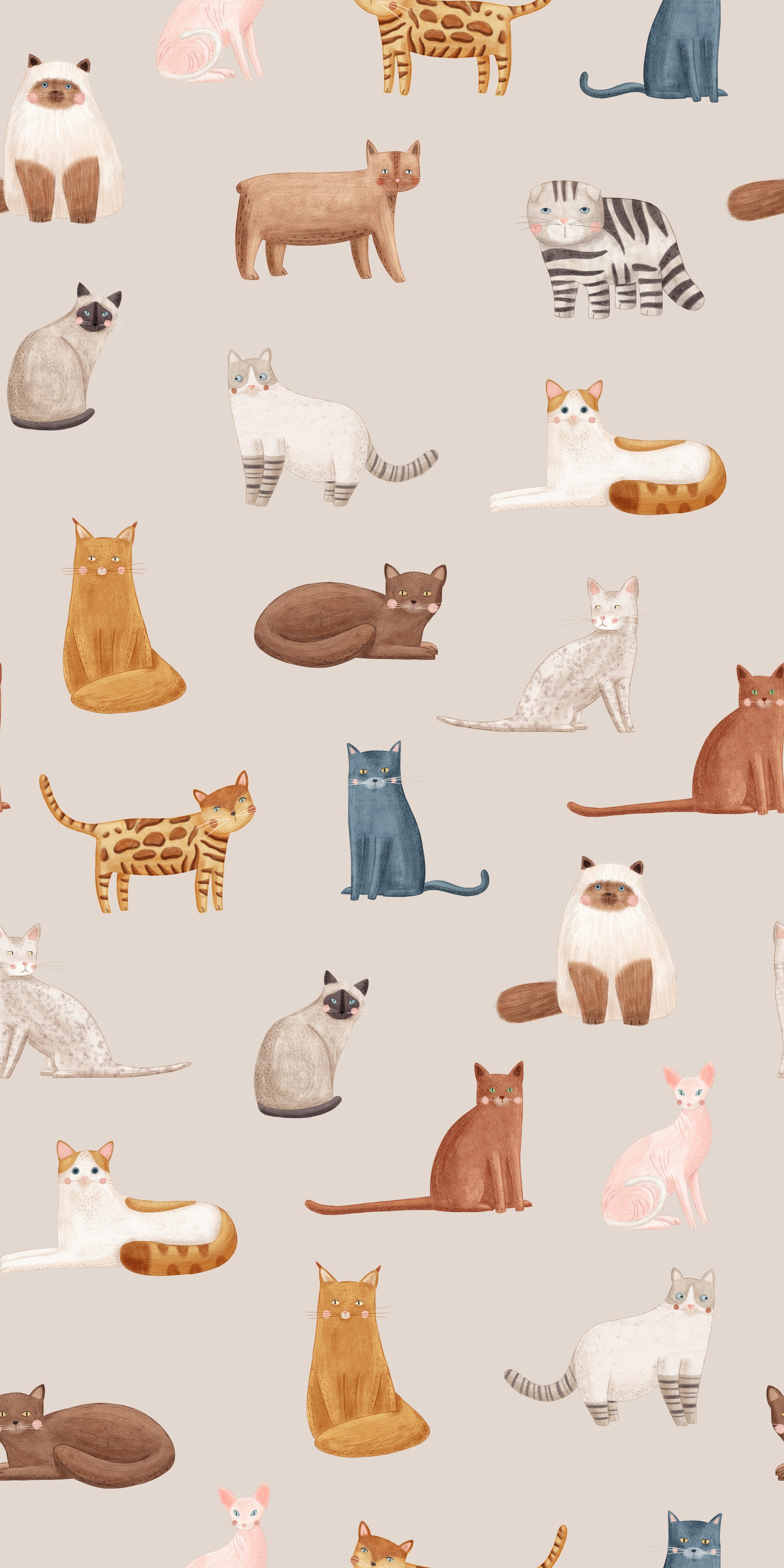Feline Friends Forever Wallpaper⁠