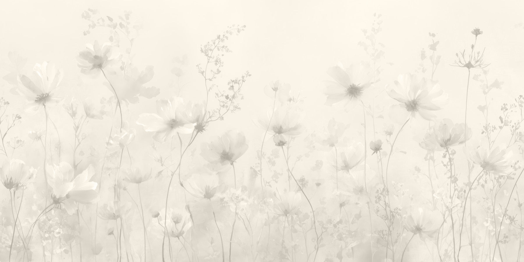 Poetic Soft Floral – Linen Wall Mural