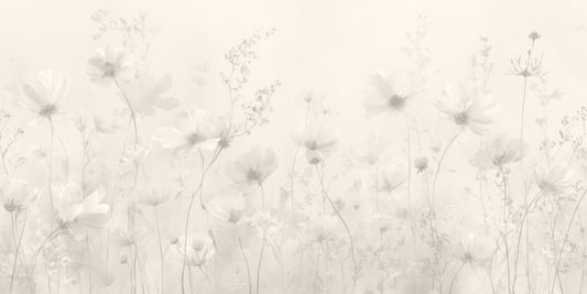 Poetic Soft Floral – Linen Wall Mural
