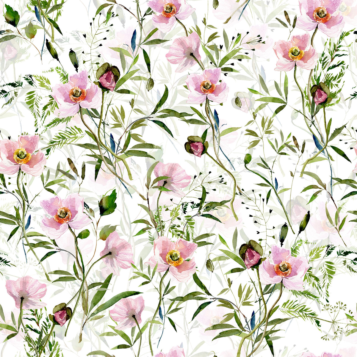 Blush Floral Dream By Uta Naumann Wallpaper⁠ in your room — zoomed