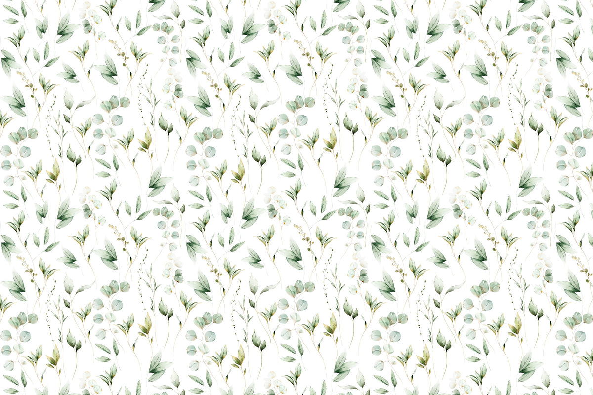 Floral Eucalyptus Dreams  Wallpaper⁠ in your room — zoomed