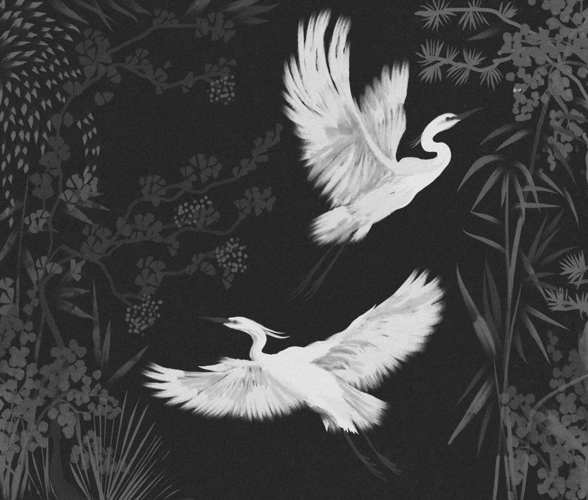 Night Heron's Grace Wall Mural