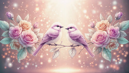 Rose & Songbirds Wall Mural