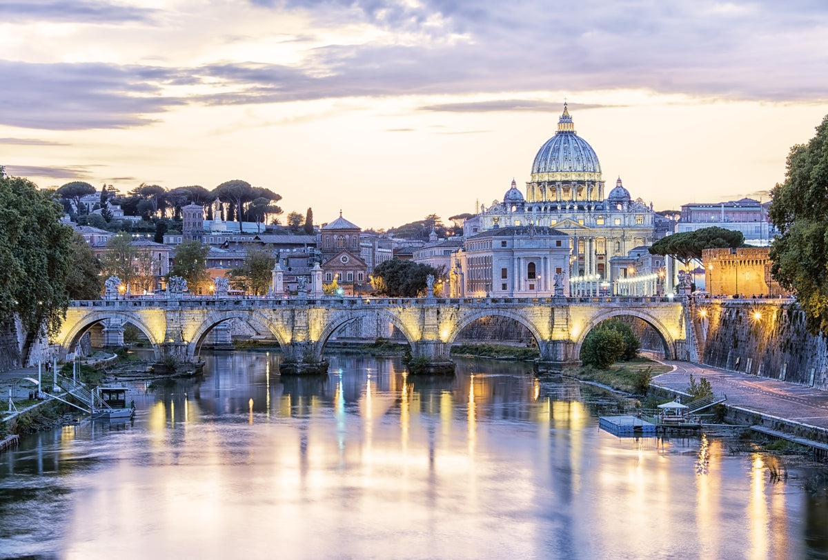 Eternal City Lights Wall Mural in your room — zoomed