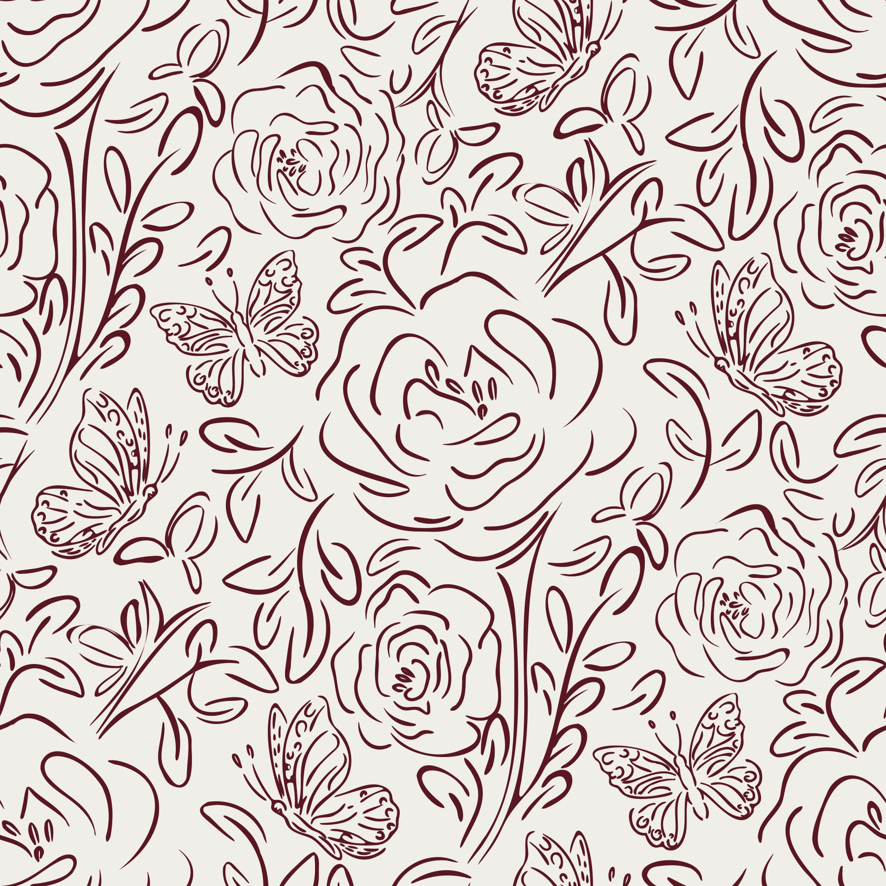 Floral Line Dance Wallpaper⁠