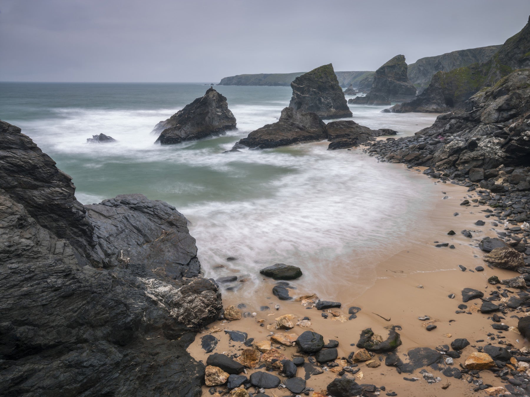 Bedruthan Steps Beach Cornwall Wall Mural